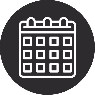 Takvim simgesi vektör illüstrasyonu