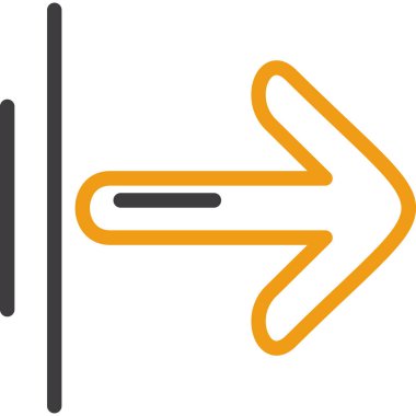 Bir ok simgesinin vektör illüstrasyonu