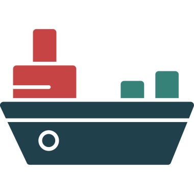 Gemi simgesi vektör illüstrasyonu