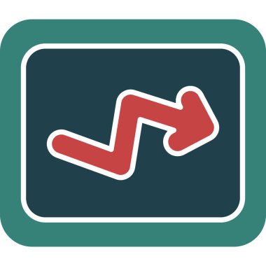 ok sol sağ simge ile doldurulmuş ana hatlar biçimi