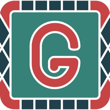 Vintage Alfabe harf G