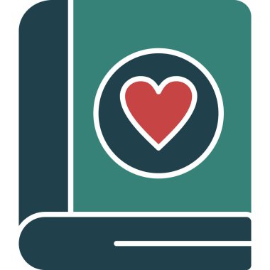 Kalp ikonu vektör illüstrasyonu