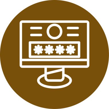 parola ikonu vektör illüstrasyonu