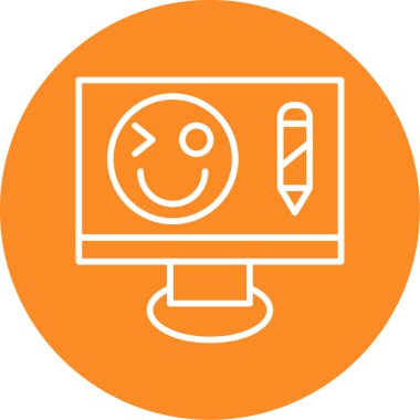 Bir gülümseme simgesinin vektör illüstrasyonu