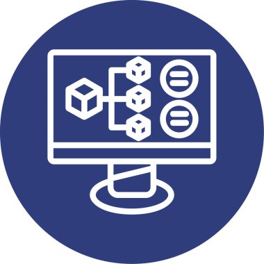 ağ vektörü simgesi modern basit illüstrasyon