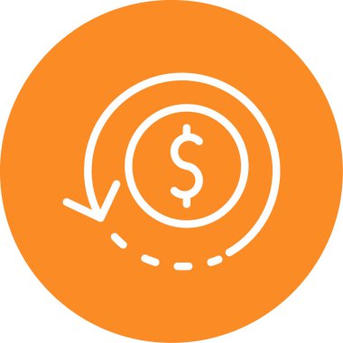 Vektör para simgesi çizimi