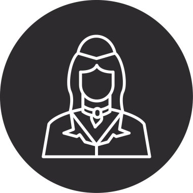 Kadın avatarının vektör illüstrasyonu