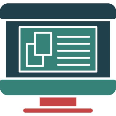 Bir dizüstü bilgisayar ve kitabın vektör çizimi