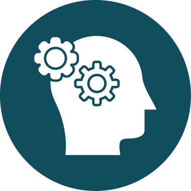 Beyin. Web simgesi basit illüstrasyon