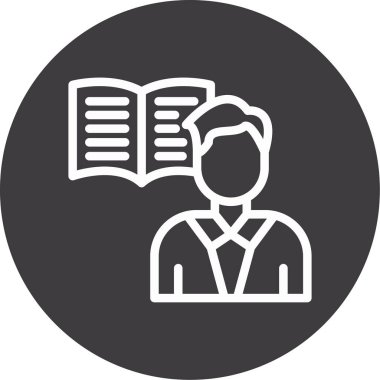 Kitap okuma vektör simgesi