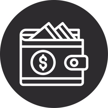 Para için. Web simgesi basit illüstrasyon