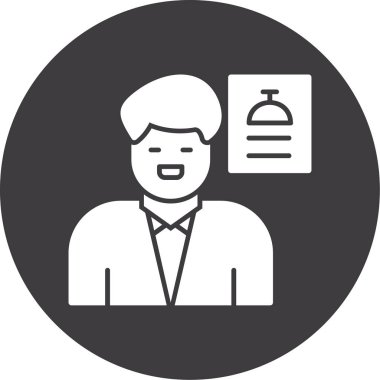 İş adamı simgesi vektör illüstrasyonu