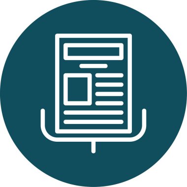 gazete simgesi, modern vektör illüstrasyon tasarımı