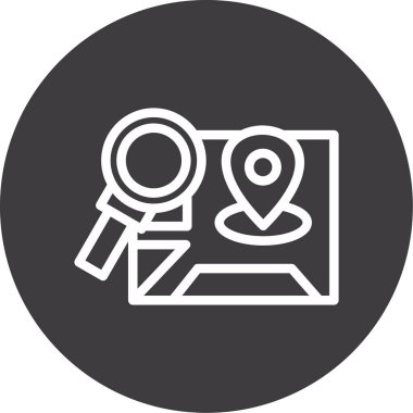 konum simgesi, vektör çizimi