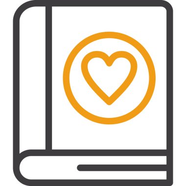 Kalp ikonu vektör illüstrasyonu