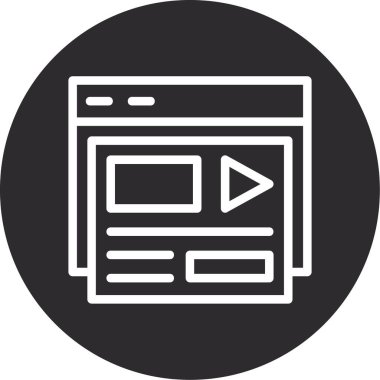 Web simgesi, vektör illüstrasyonu