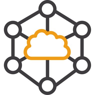 Bulut ağı. Basit resimleme