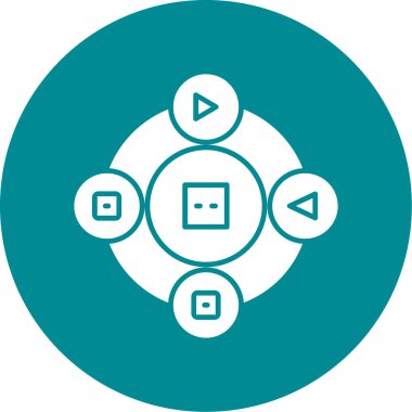 ortam oynatıcı simgesi, vektör illüstrasyonu