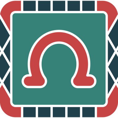 Kırmızı arkaplan ve mavinin vektör çizimi