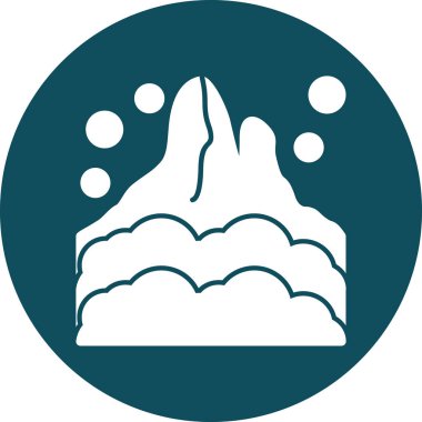 dağ simgesi, vektör illüstrasyonu basit tasarım