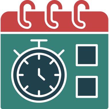 Alarm saat simgesi - ana hatlar biçiminde