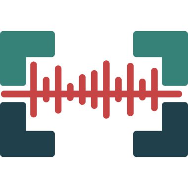 ses dalgaları simgesini düz bir şekilde eşitle