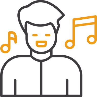 Müzik simgesi vektör illüstrasyonu