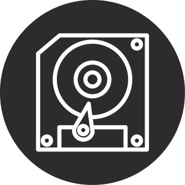 CD mi? Web simgesi basit illüstrasyon