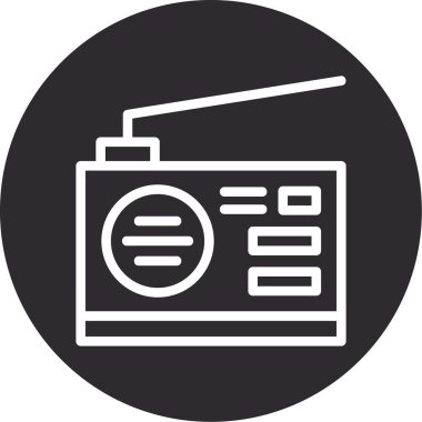 radyo simgesi vektör illüstrasyonu