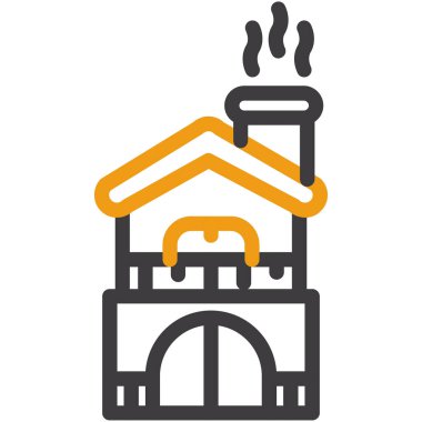 Ev. Web simgesi basit illüstrasyon