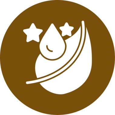 Ay. Web simgesi basit illüstrasyon