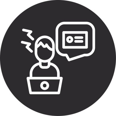 Müşteri servis simgesi vektör illüstrasyonu