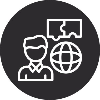 küresel ağ simgesi. vektör tasarımı