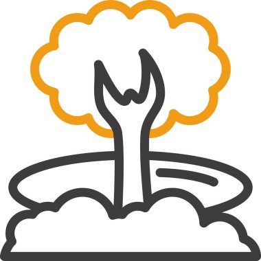 Ağaç. Web simgesi basit illüstrasyon