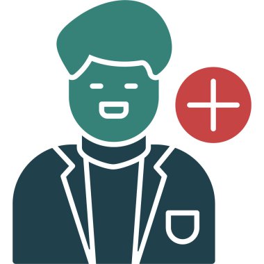 doktor düz renkli simge