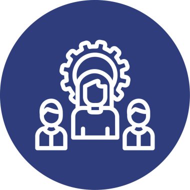 İnsanların vektör illüstrasyonu simgesi, takım çalışması konsepti