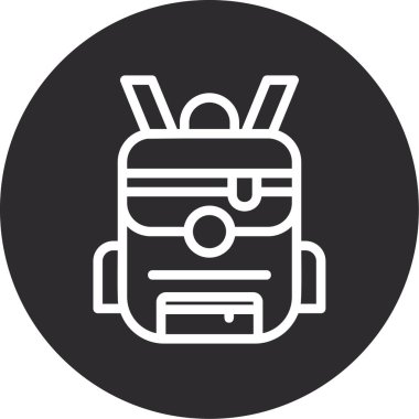 Seyahat ve tatil simgesinin vektör çizimi