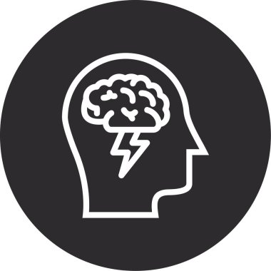 beyin ikonu vektör illüstrasyonu