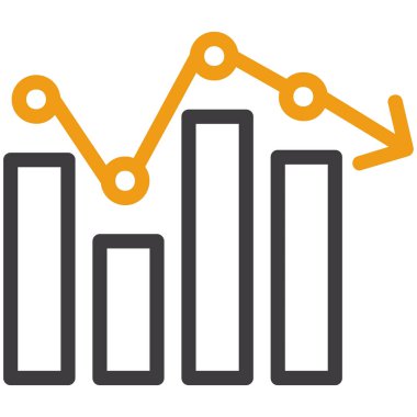 grafik büyüme grafiği simgesi ana hat biçiminde