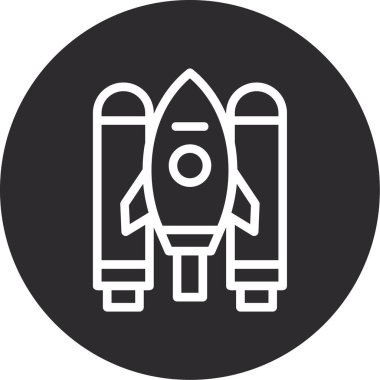 roket ikonu vektör illüstrasyonu