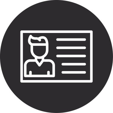 Beyaz arkaplanda izole edilmiş basit bir kart simgesi. Kişisel ve kişisel sembol vektör çizimi. vektör illüstrasyonu