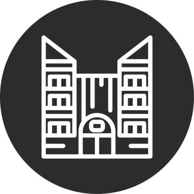 mimari yapı yapı ikonu ana hatlar biçiminde