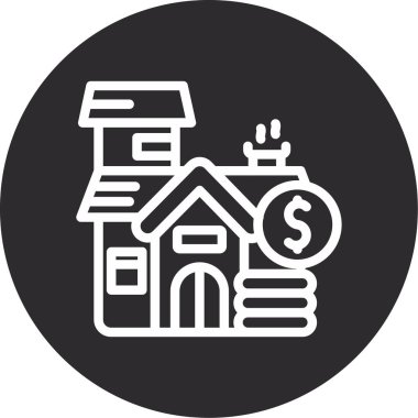 Ev simgesinin vektör illüstrasyonu