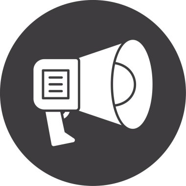 Megafon. Web simgesi basit illüstrasyon