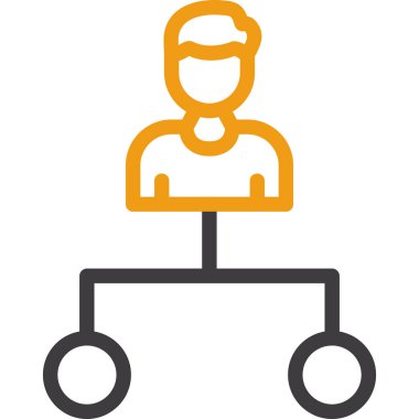 Sarı tekerlekli sandalyedeki bir adamın vektör çizimi