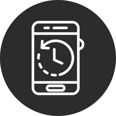 Saat simgesinin vektör illüstrasyonu