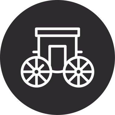 Vagon simgesi vektör illüstrasyonu