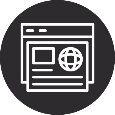 Tarayıcı penceresi web simgesi ana hat biçiminde