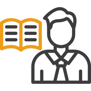 Bir kitap simgesinin vektör illüstrasyonu