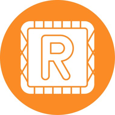 R harfinin vektör illüstrasyonu